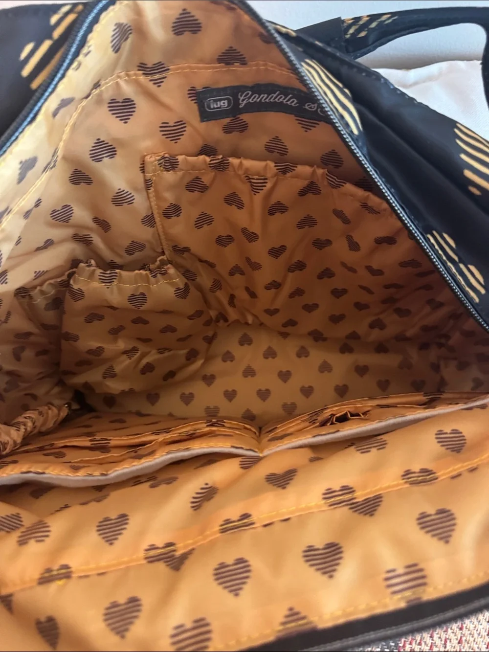 Rare LUG Hearts Gold GondolaSE Hobo Bag